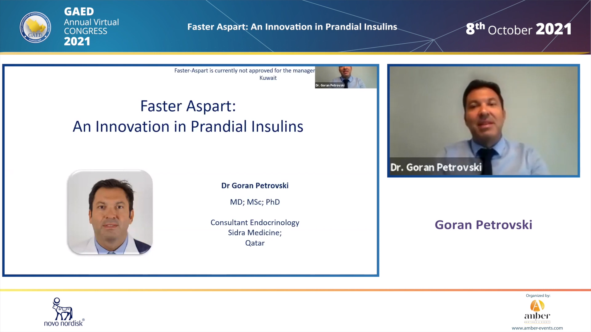 8.10.21 - Day 2, Novo Nordisk - Faster Aspart - An Innovation in Prandial Insulins